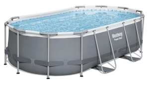 Bestway Power Steel 14' x 8'2" x 39.5" Oval Frame Above Ground Swimming Pool Set