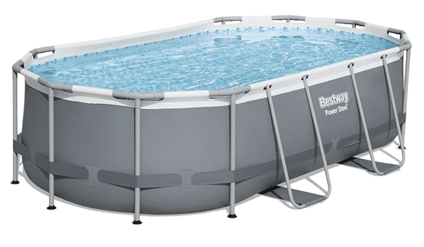 Bestway Power Steel 14' x 8'2" x 39.5" Oval Frame Above Ground Swimming Pool Set